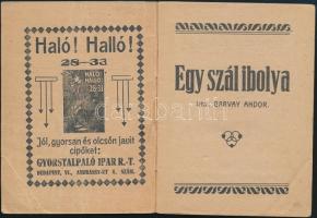 Garvay Andor: Egy szál ibolya. Mozgó könyvtár V. évf. LXXXI. szám. Bp.,é.n.,Globus, 64 p.. Kiadói pa...