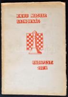 1971 XXVII. Magyar bajnokság. Budapest. 1971. A borító elvált a füzettől, kissé foltos borítóval, 46 oldal.