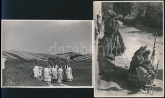 cca 1936 Czvek Gyula 4 db pecséttel jelzett, vintage fotóművészeti alkotása, 18x12 cm