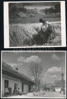 cca 1936 Czvek Gyula 4 db pecséttel jelzett, vintage fotóművészeti alkotása, 18x12 cm