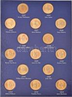 Amerikai Egyesült Államok 2007-2016. 1$ "Amerikai Elnöki Dollárok" (39xklf) gyűjtői mappáb...