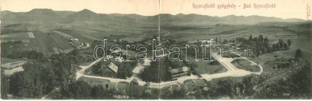 Rajecfürdő, Rajecké Teplice; panoramacard (hajtásnál szakadt / bent til broken) (non PC)