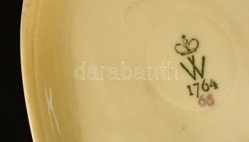 Wallendorf lovagló amazon, kézzel festett, jelzett, kopottas, m:19 cm