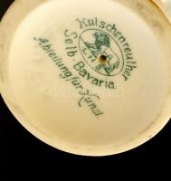 Bavaria medve, kézzel festett, jelzett, apró kopásokkal, m: 8,5 cm