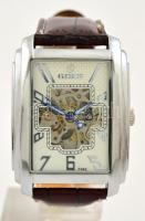 Goer automata karóra, bőr szíjjal. Újszerű állapotban 4x4,5 cm