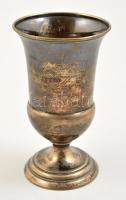 1925 Jelzett ezüst kupa születésnapi gravírozással 143g 15 cm