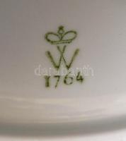 Wallendorf asztali csengő, részben kézzel festett, jelzett, m:19 cm