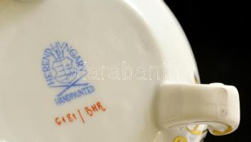 Herendi talpas bonbonniere. Kézzel festett, jelzett, hibátlan d: 12 cm