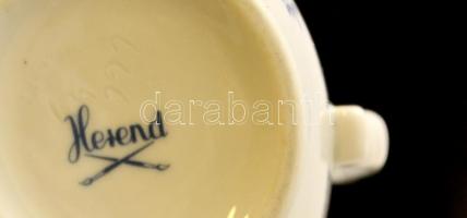 Herendi kék mintás cukortartó. Jelzett, hibátlan 12,5 cm