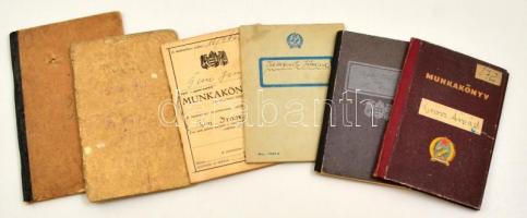 1924-1950 6 db cselédkönyv és munkakönyv