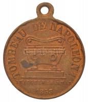Franciaország / Második Császárság 1853. "I. Napóleon / Napóleon sírja" Cu medál szalag né...