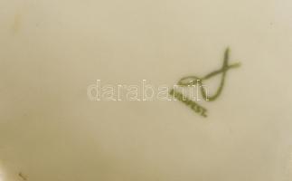 Drasche bonbonier, matricás, jelzett, kopásokkal, d: 10,5 cm