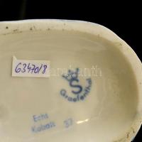 Grafenthal lobogó hajú hölgy, részben kézzel festett, apró hajszálrepedéssel, jelzett, m:27 cm