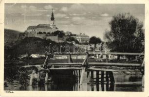 Nyitra, Nitra; Zámok / Püspöki vár, híd / bishops castle, bridge (EB)