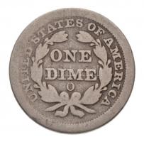 Amerikai Egyesült Államok 1851O 1/2d Ag (2,39g) T:3
USA 1851O. 1/2 Dime Ag (2,39g) C:F 
Krause KM#...