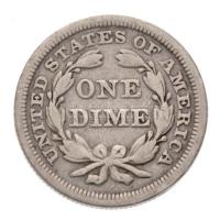 Amerikai Egyesült Államok 1857. 1d Ag (2,38g) T:3 ph.
USA 1857. 1 Dime Ag (2,38g) C:F edge error
K...