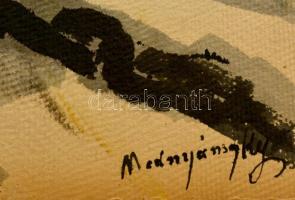 Mednyánszky jelzéssel: Téli táj. Tus, karton, 28×34 cm