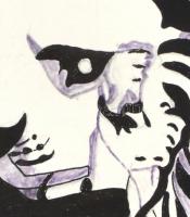 Ruzicskay jelzéssel: Oroszlán. Tus-akvarell, papír, 26×38 cm