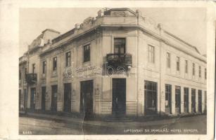 Liptószentmiklós, Liptovsky Mikulás; Hotel Europa, Kaviaren / Európa szálloda és kávéház / hotel and café (EB)