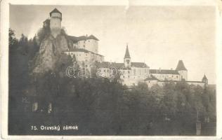 Árvaváralja, Oravsky Podzámok; Oravsky zámok / Árva vára / castle; Foto Tatra (szakadás / tear)