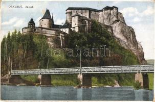Árvaváralja, Oravsky Podzámok; Oravsky zámok / Árva vára, híd. Kiadja Adolf Ferenc / castle, bridge (Rb)