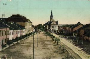 Igló, Zipser Neudorf, Spisská Nová Ves; tér, templom / square, church (szakadások / tears)
