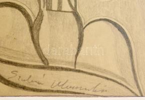 Szabó jelzéssel: Címer. Ceruza, papír, 39×30 cm