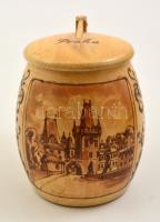 Praha fa sörös kupa, látképpel, m: 17 cm