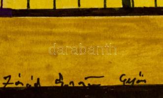 Zórád jelzéssel: Kármelita Templom és Rendház (Győr). Akvarell. papír, 37×29 cm