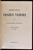 Juhász Gyula összes versei. 2. kötet. (Hírlapi és kézirati vershagyaték.) Sajtó alá rendezte: Paku Imre. Szeged, 1941, Szukits, 392 p. Korabeli aranyozott, álbordás gerincű félbőr-kötés, kopott borítóval, a gerinc alsó részén kis sérüléssel.