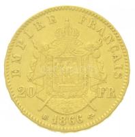 Franciaország / Második császárság 1866BB 20Fr Au "III. Napóleon" (6,45g/0.900) T:2,2-
 F...