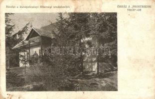 Kistapolcsány, Topolcianky; Főhercegi uradalom, Őrház a Prostriedni Vrch-on / watch house (fa)
