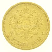 Orosz Birodalom 1898. 5R Au "II. Miklós" (4,27g/0.900) T:2
 Russian Empire 1898. 5 Rubles...