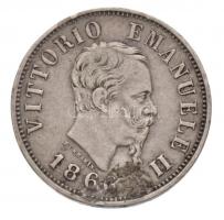 Olaszország 1866. 50c Ag II. Viktor Emánuel T:2 Italy 1866. 50 Centesimi Ag Vittorio Emaneul II C:XF Krause KM#14.1