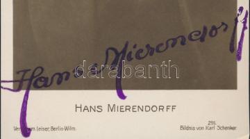 Hans Mierendorf (1885-1955) német színész aláírt fotólap / German actor with original signature