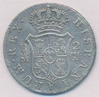 Spanyolország 1820GJ 2R Ag "VII. Ferdinánd" (5,58g) T:2-
Spain 1820GJ 2 Reales Ag "F...