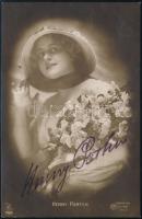 Frieda Ulricke "Henny" Porten (1890-1960) német némafilm színésznő autográf aláírt fotólapja. / German actress with original signature