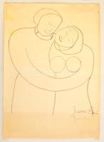 cca 1972 Gianni Arico (1941- ) olasz szobrász két kiállítási plakátja, az egyiken a művész dedikáció...