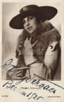 Dayny Servaes (1894-1961) német-osztrák színpadi és filmszínésznő autográf aláírással ellátott fotólap / German actress photo with original signature