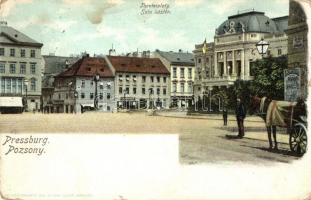 Pozsony, Pressburg, Bratislava; Színház tér. Heliocolorkarte von Ottmar Zieher / Theatre square (EB)