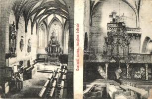 Csetnek, Stítnik; Evangélikus templom belső. Csernok Rezső kiadása / church interior