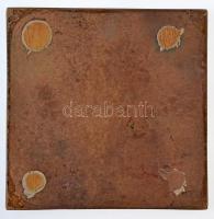 1977. "KISZ XX. Építőtábor" Br emlékplakett (104mm) T:2,2- hátoldalán ragasztásnyomok