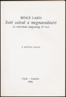 Bence Lajos: Írott szóval a megmaradásért. (A szlovéniai magyarság 70 éve.) Győr-Lendva, 1996, Hazán...