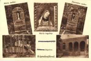 Káptalanfüred (Balatonalmádi), Ferences kápolna, Ferencesek kriptája, Mária szobor, Jézus szíve szobor, Mária kegykép