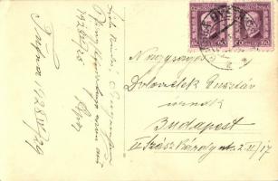 1928 Besztercebánya, Banská Bystrica; Tufna-barlang, csoportkép / hikers' group photo