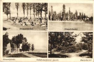 Balatonszárszó, Strand, Park, fürdőzők, napozók (EK)