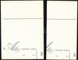 cca 1967 Zdeněk Virt (1925-2008): Női aktok, 2 db fotó az "Akty" albumból, hátulján felira...