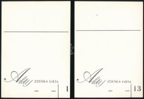 cca 1967 Zdeněk Virt (1925-2008): Női aktok, 2 db fotó az "Akty" albumból, hátulján felira...