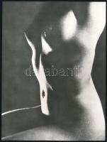 cca 1967 Miroslav Hák (1911-1978): Női akt, fotó az Akt v české fotografii albumból, hátulján feliratozva, 17×12,5 cm