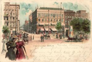 3 db RÉGI német városképes lap / 3 pre-1945 German town-view postcards, Meissen, Dresden, Berlin litho